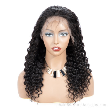 wholesale well made virgin hair mongolia luxury human hair wig long deep wave wig
